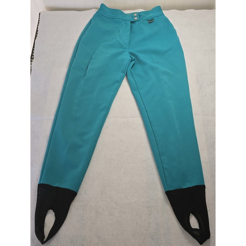 Vintage Edelweiss Stirrup Skiwear Wool Ski Pant Women 10 Snow Made in USA Preppy